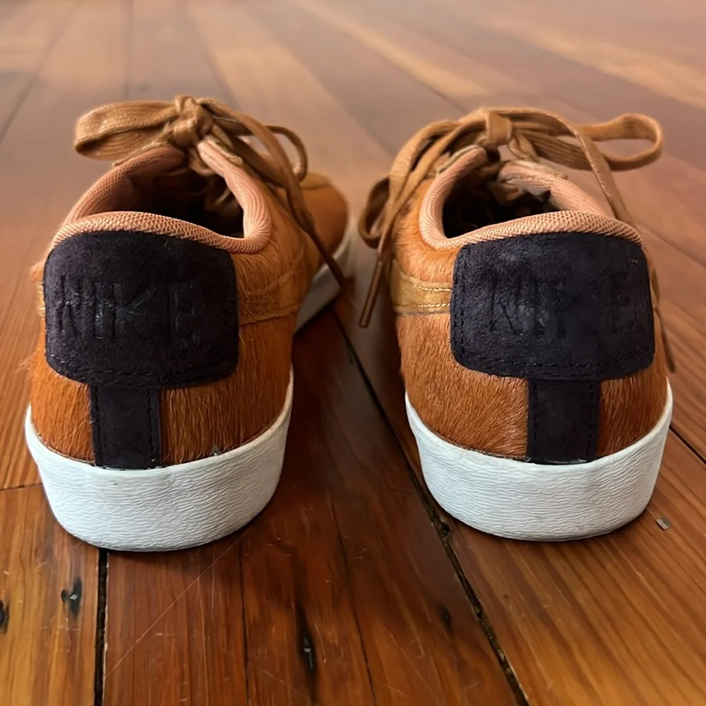 Women’s NIKE Blazer Low LX Pong Hair Fur Cider Sail Brown - Picture 4 of 6